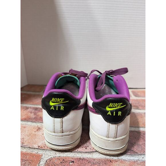 Nike Air Force 1 '07 Just Do It White Vivid Purple DX3933-100 Youth Sz 7 Women 9 - Picture 3 of 9